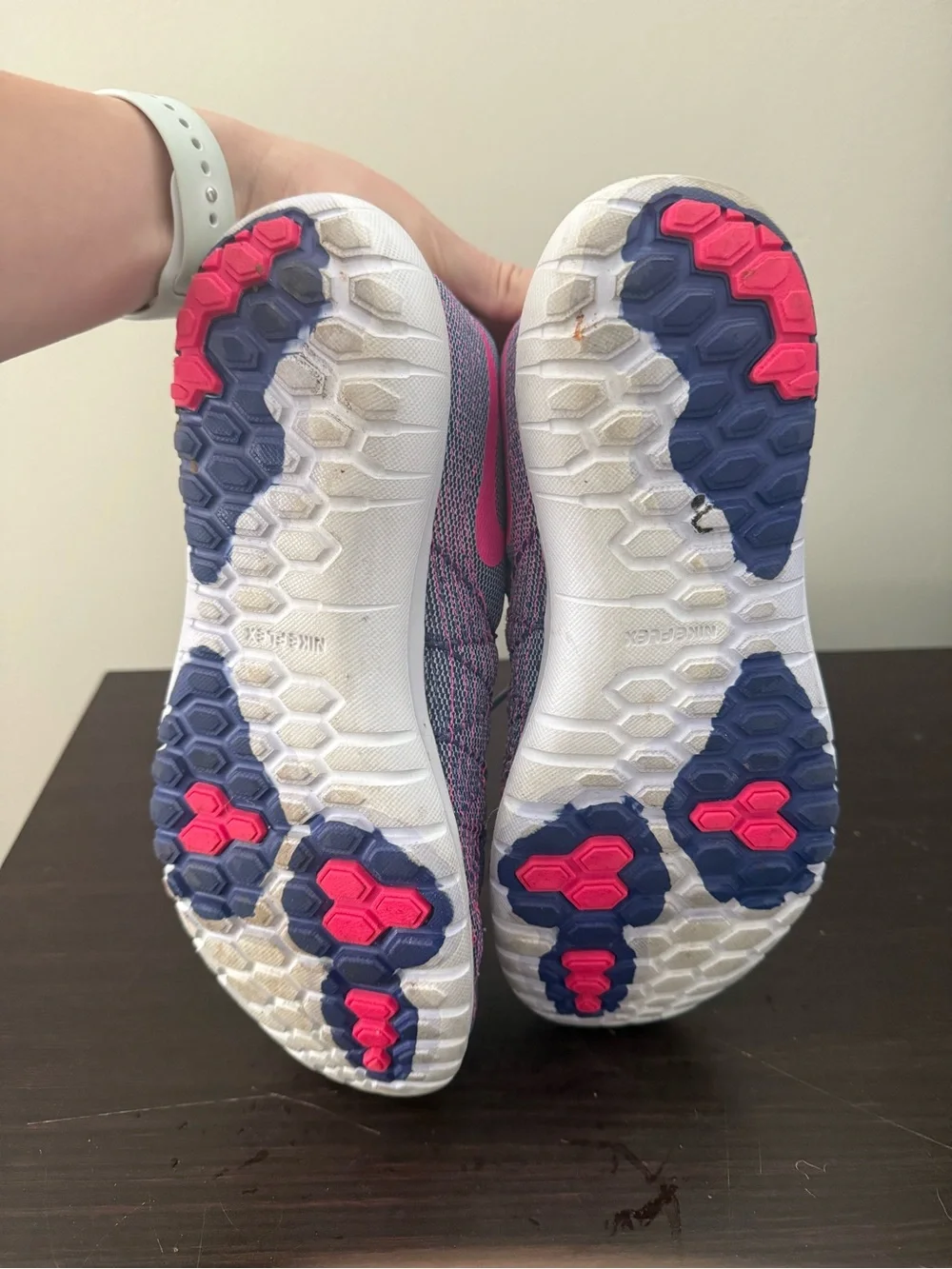 Nike Women’s Lightweight Running Shoes - Purple with Pink Swoosh - Picture 5 of 6